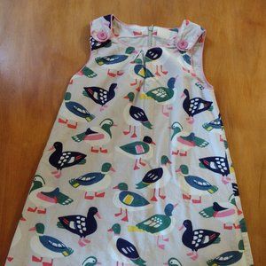 Mini Boden Duck Corduroy Pinafore Dress